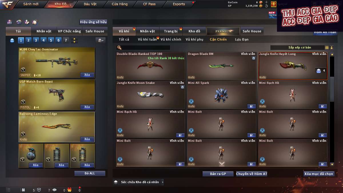 shop acc cf uy tin gia re